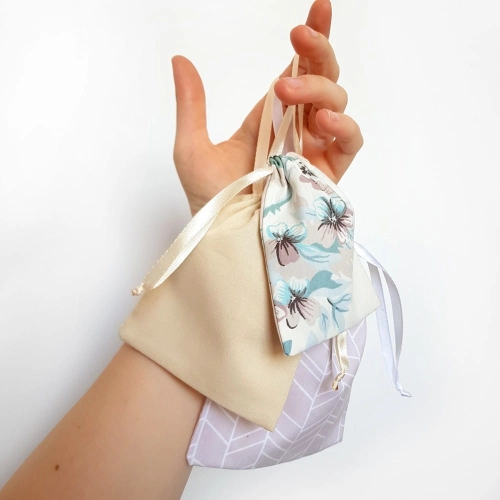 Zestaw 3 woreczków bawełnianych Pastelove