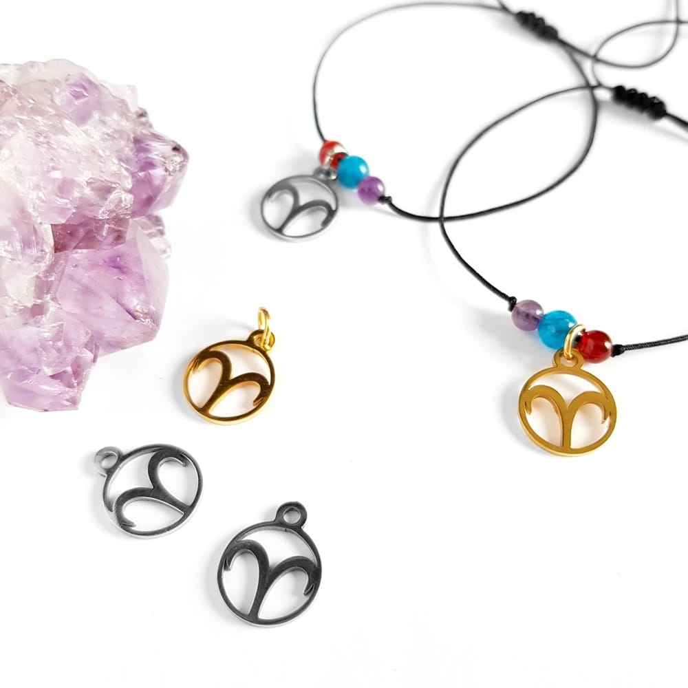 Bransoletka karneol, apatyt, ametyst Zodiac Baran