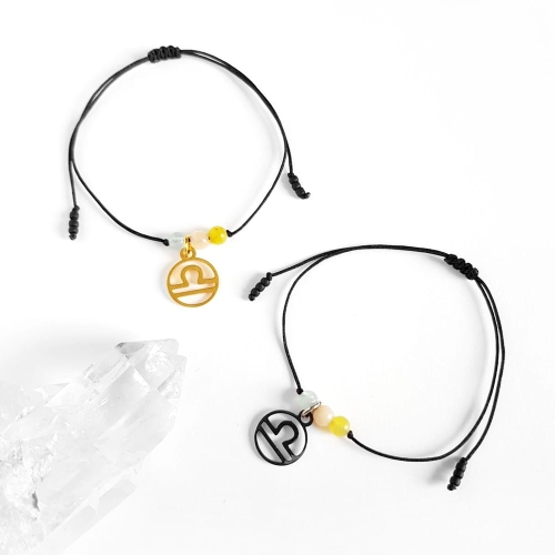 Bransoletka akwamaryn, kamień słoneczny i opal Zodiac Waga