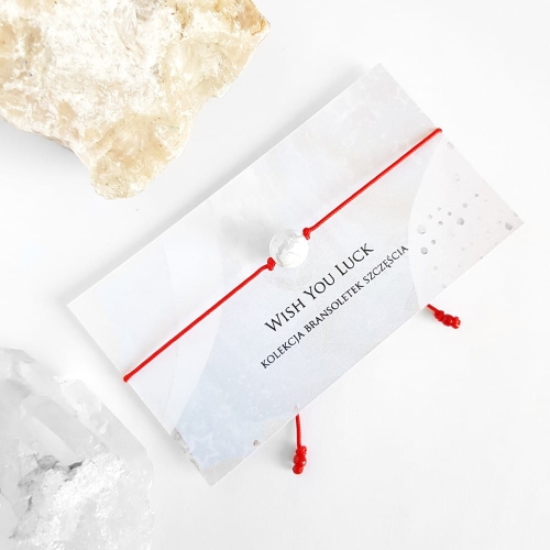 WishYouLuck magnezyt big bransoletka szczęścia na czerwonym sznurku