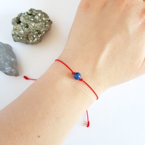 WishYouLuck dumortieryt bransoletka szczęścia na czerwonym sznurku