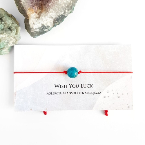 WishYouLuck apatyt big bransoletka szczęścia na czerwonym sznurku