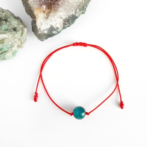 WishYouLuck apatyt big bransoletka szczęścia na czerwonym sznurku