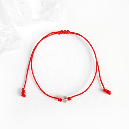 WishYouLuck labradoryt bransoletka szczęścia na czerwonym sznurku