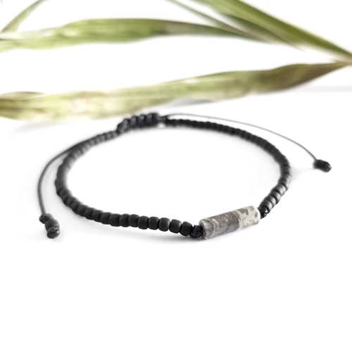 Męska bransoletka na sznurku jaspis picasso Picasso stick