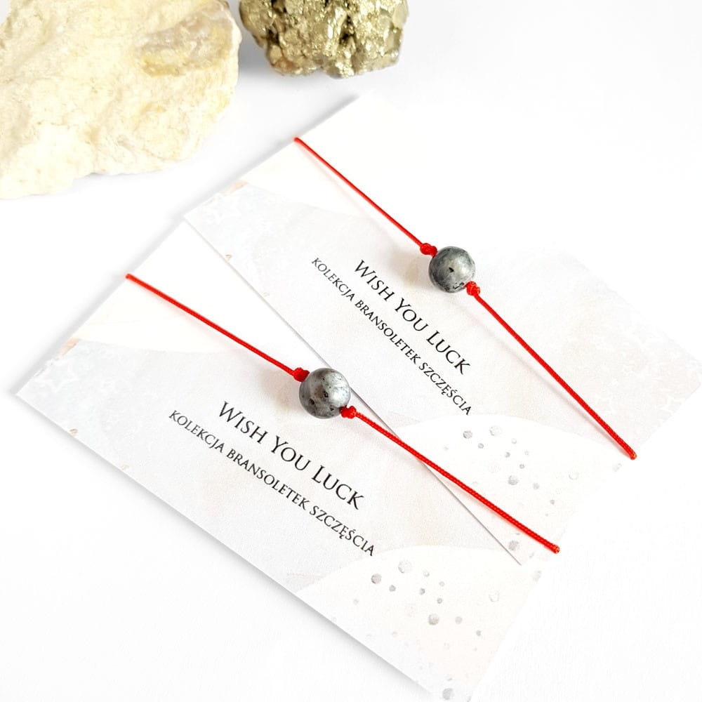 WishYouLuck larvikit big bransoletka szczęścia na czerwonym sznurku
