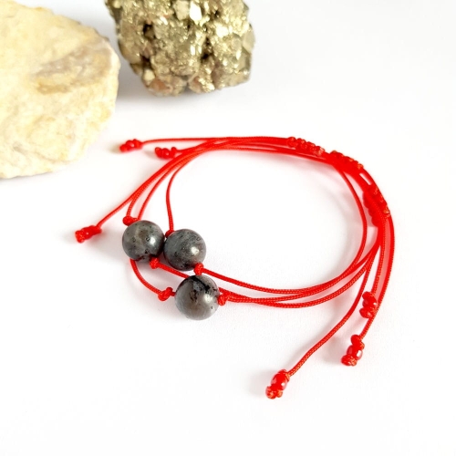 WishYouLuck larvikit big bransoletka szczęścia na czerwonym sznurku