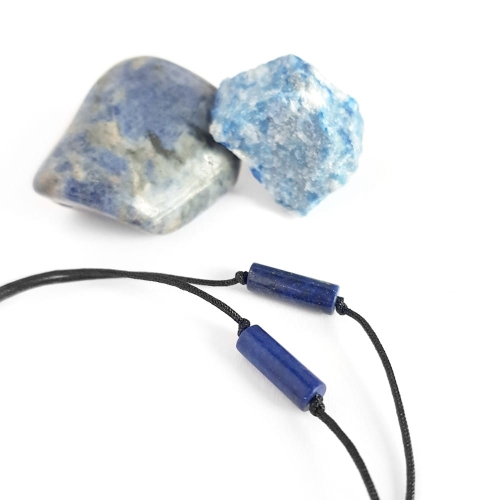 Bransoletka lapis lazuli patyczek na czarnym sznurku Lapis stick