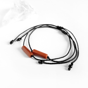 Bransoletka piasek pustyni patyczek na czarnym sznurku Desert stick