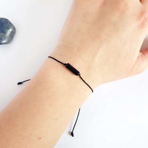 Bransoletka noc kairu patyczek na czarnym sznurku Night stick