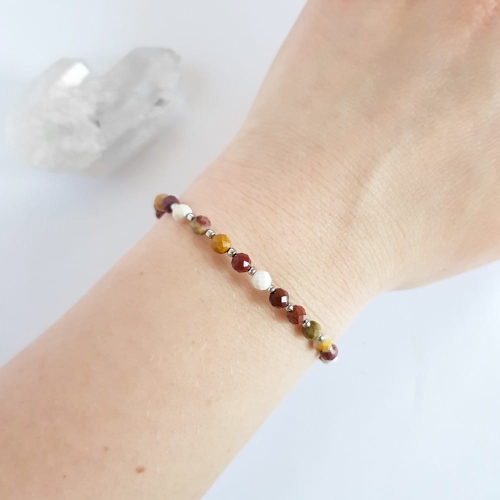 Bransoletka mokait i stal chirurgiczna